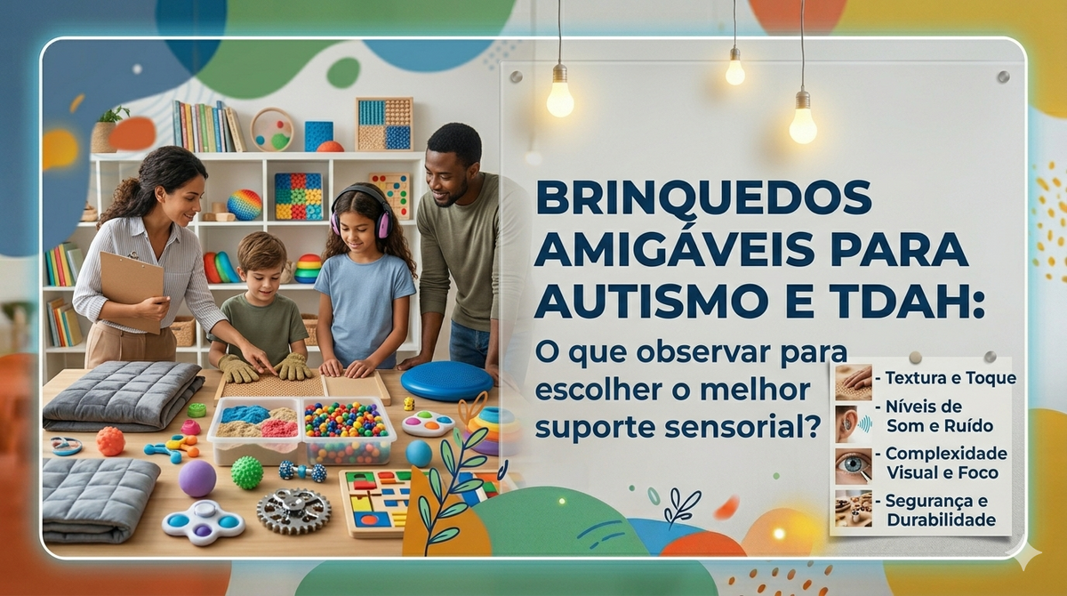 Brinquedos Amigáveis para Autismo e TDAH: O que observar para escolher o melhor suporte sensorial?