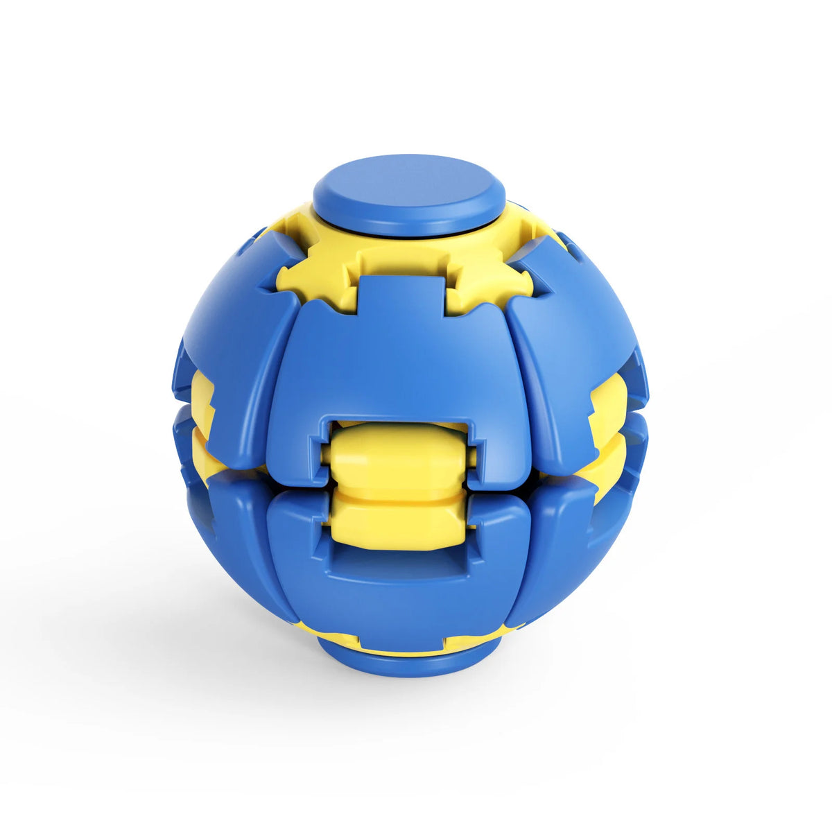 Bola sensorial cinética 3D Gear Ball da Zem Kids, brinquedo antiestrés espiral com movimentos e cores vibrantes.