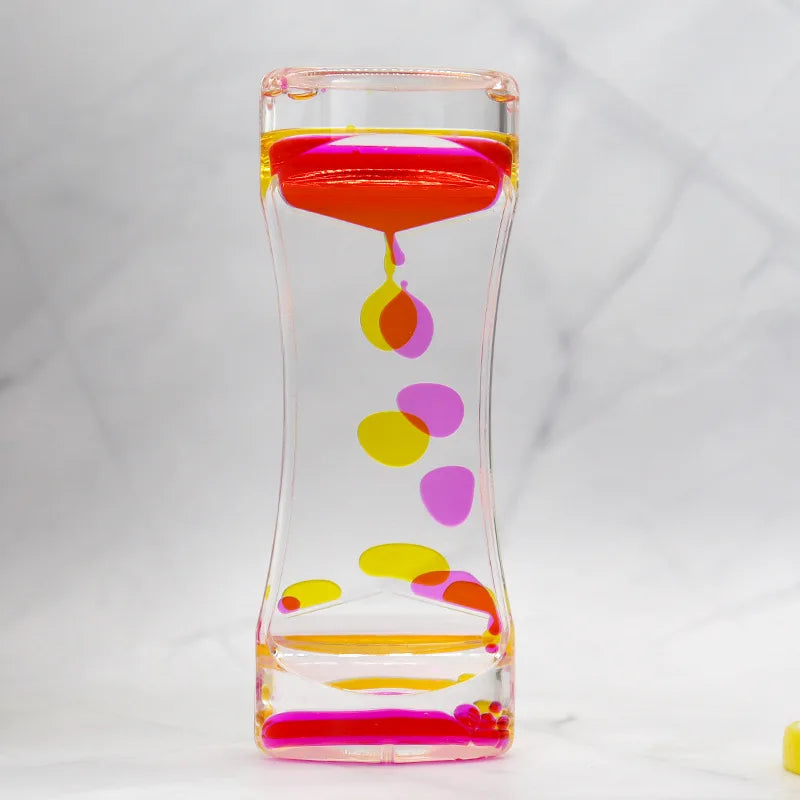 Ampulheta Líquida Sensorial Premium – Cronômetro Visual para Calma e Foco - Zem Kids