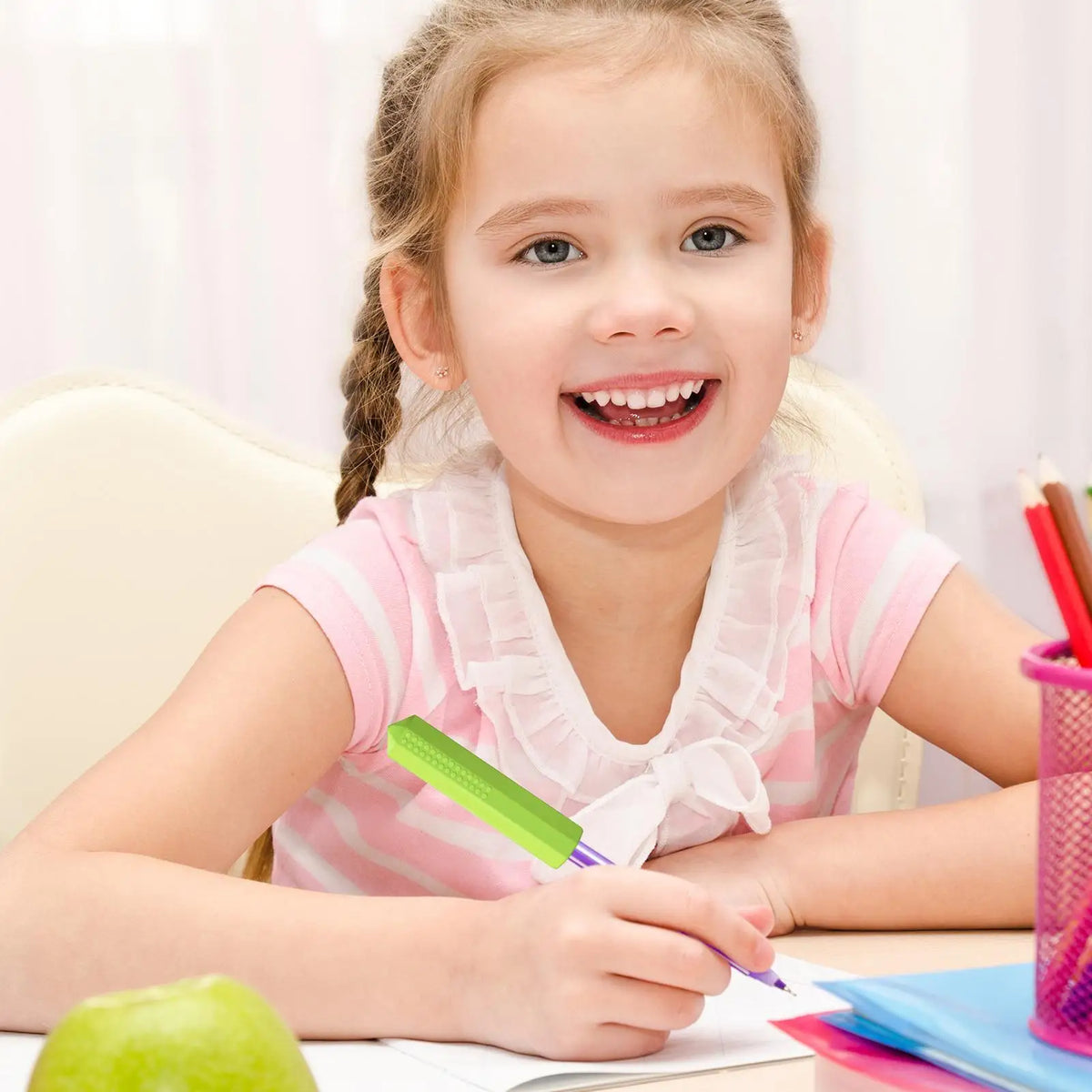 Capas Sensoriais Cristal para Lápis – Kit com 3 Unidades para Foco e Autorregulação - Zem Kids