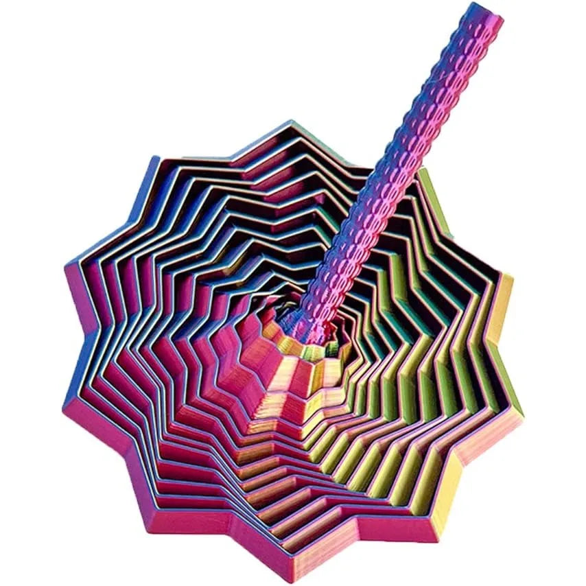 Brinquedo sensorial Estrela Sensorial 3D Hexa-Flow da Zem Kids, girador expansível anti-estresse, com cores vibrantes e design 3D
