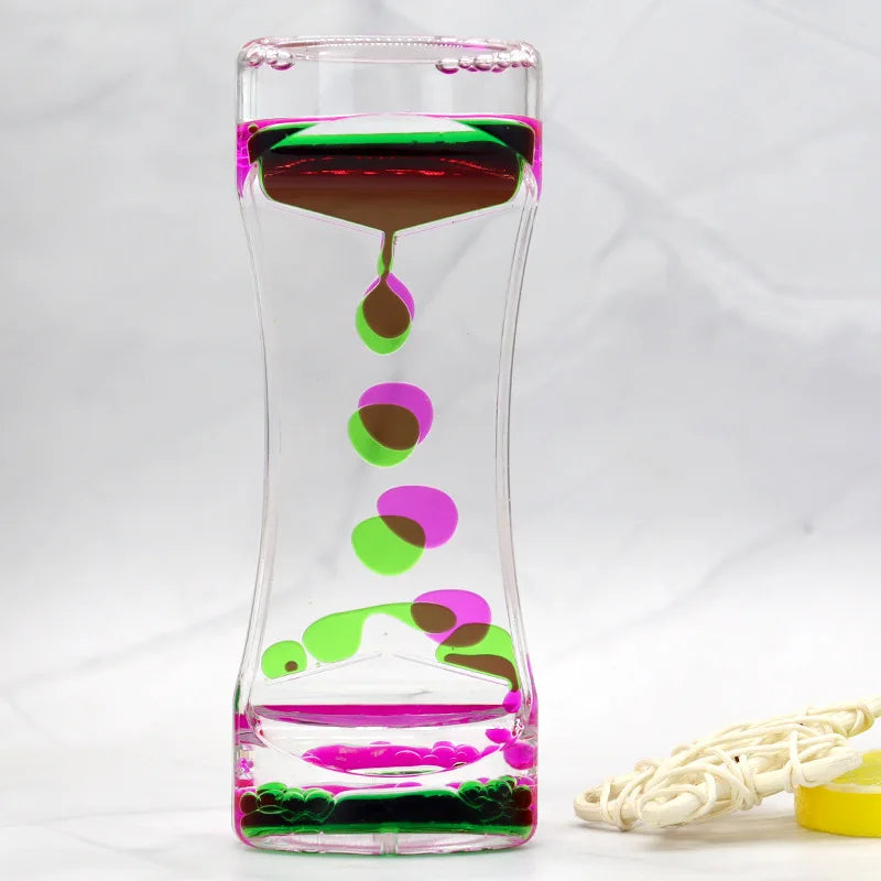 Ampulheta Líquida Sensorial Premium – Cronômetro Visual para Calma e Foco - Zem Kids