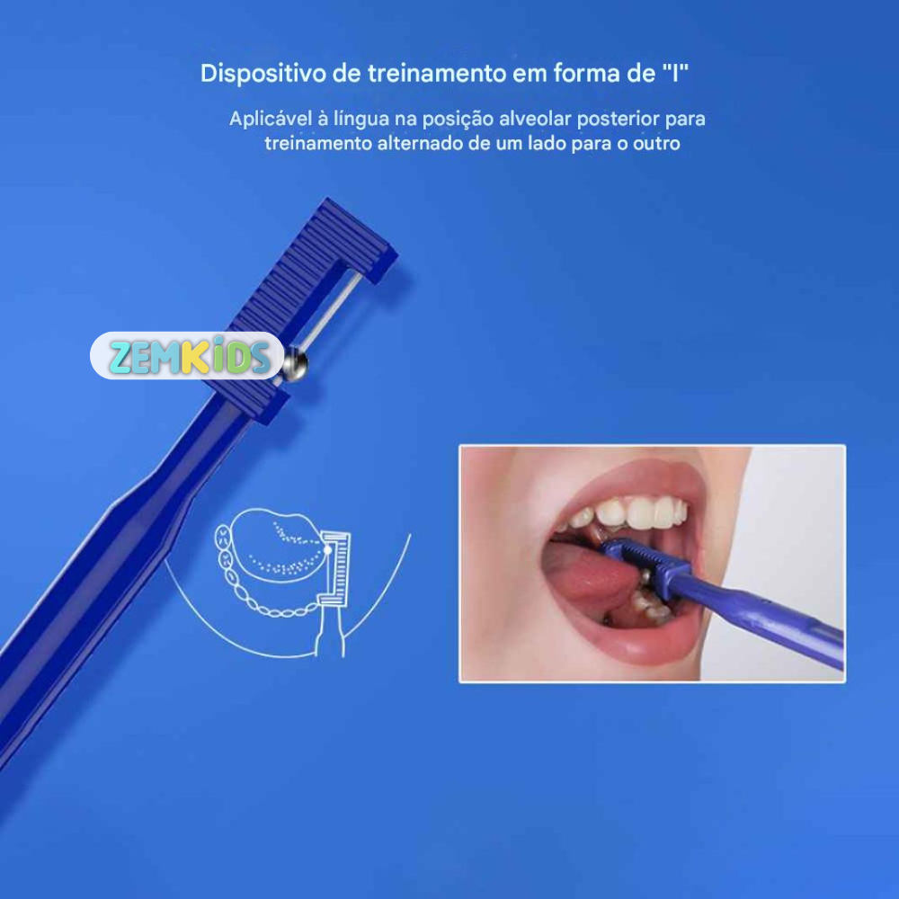 Kit Fonoaudiológico de Treinamento da Língua – Exercitador de Força e Dicção (4 Peças) - Zem Kids