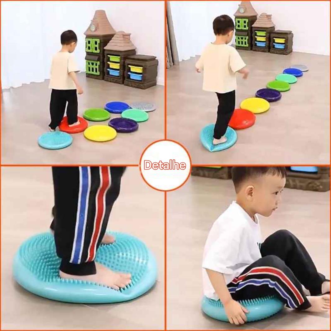 Assento Sensorial de Foco e Equilíbrio – Almofada Inflável Terapêutica para TDAH e Integração Sensorial - Zem Kids