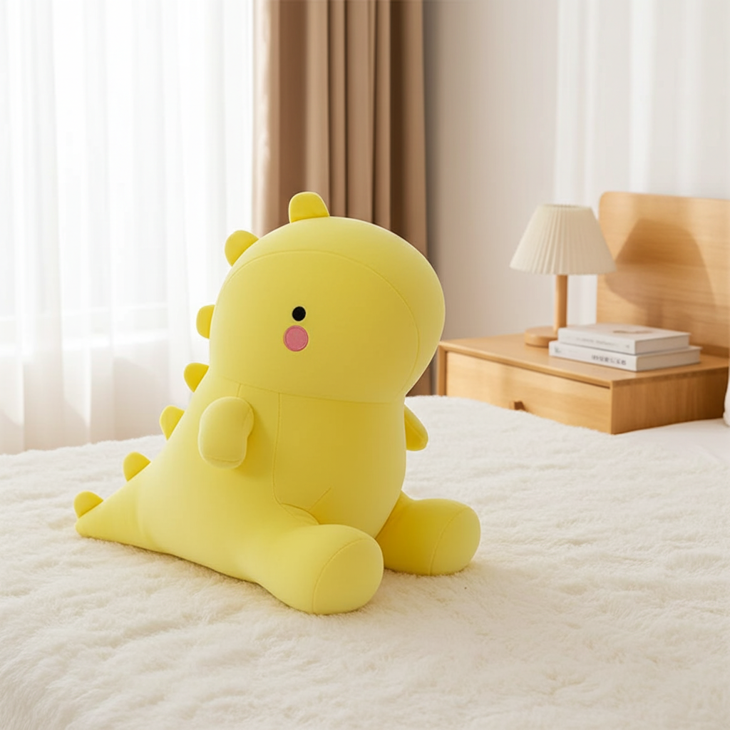 Dinossauro squishy de pelúcia Zem Kids, 50cm, ultra macio, brinquedo de acolhimento e alívio da ansiedade.