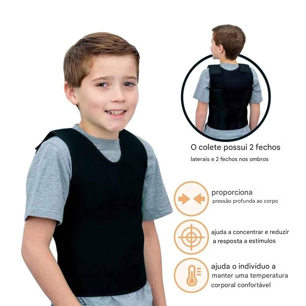 Colete de Compressão Sensorial Zem Kids – Abraço Terapêutico para Foco e Calma (Autismo e TDAH) - Zem Kids
