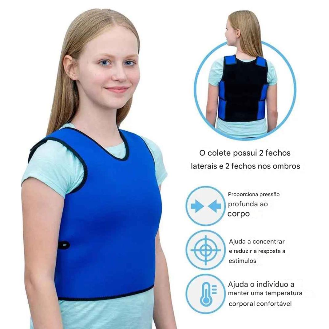 Colete de Compressão Sensorial Zem Kids – Abraço Terapêutico para Foco e Calma (Autismo e TDAH) - Zem Kids
