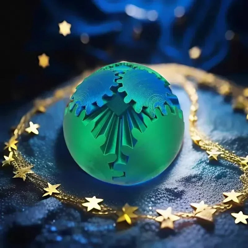 Bola de Engrenagem 3D Articulada: Fidget Toy Giratório e Anti-estresse