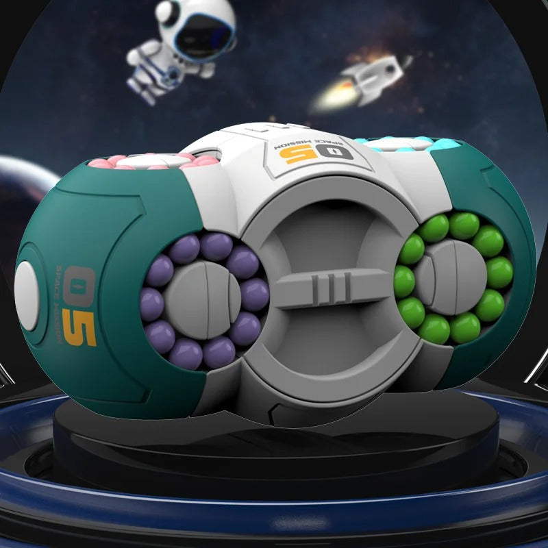 Giroscópio orbital de oito lados Zem Kids, brinquedo fidget sensorial com contas deslizantes, anti-estresse e quebra-cabeça.