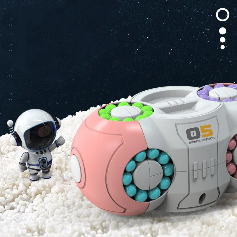 Giroscópio orbital de oito lados da Zem Kids, brinquedo sensorial anti-estresse para crianças, promovendo desenvolvimento intelectual.