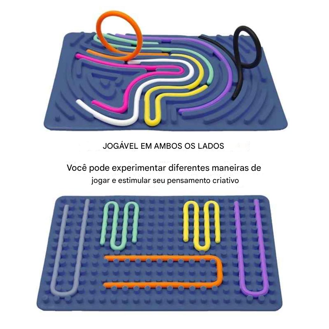 Placa Sensorial SilentFlow – Brinquedo Terapêutico de Silicone para Foco e Calma - Zem Kids