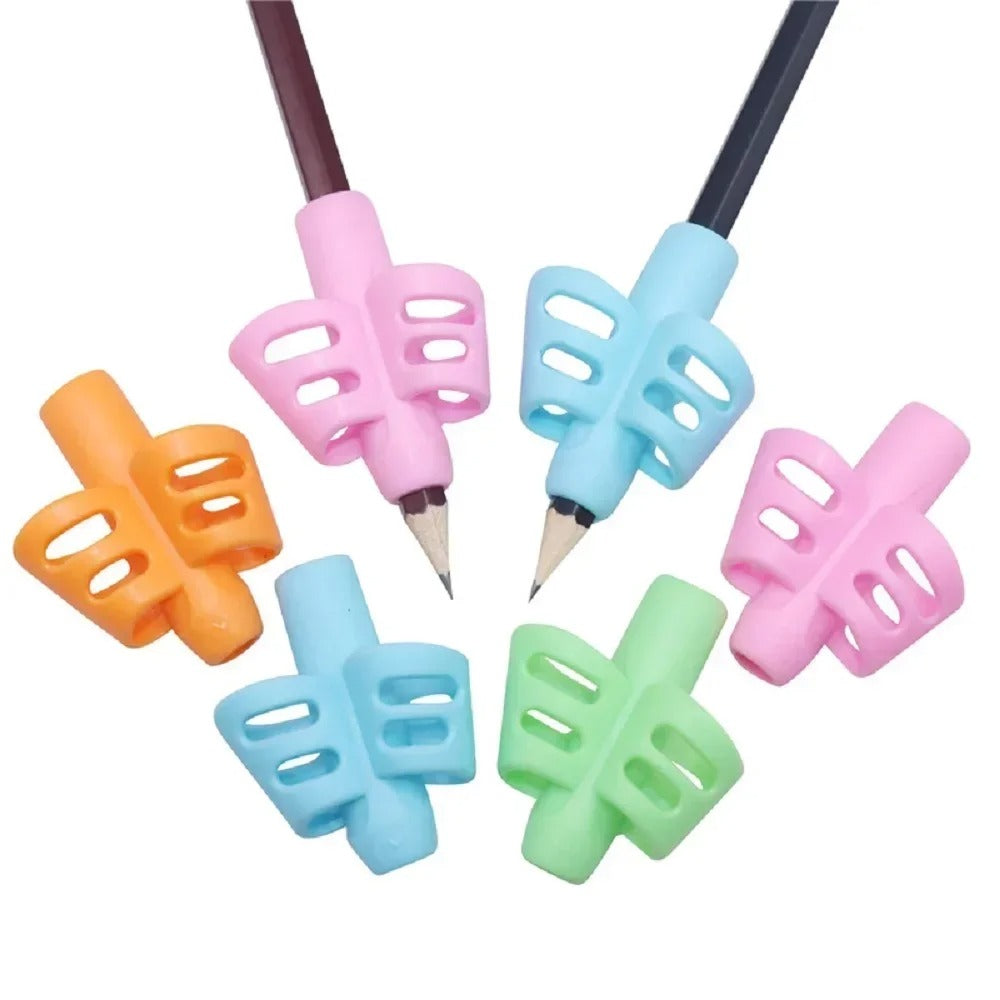 Guia de Escrita Ergonômico Silicone Soft – Kit com 4 Unidades para Correção de Postura e Pinça - Zem Kids