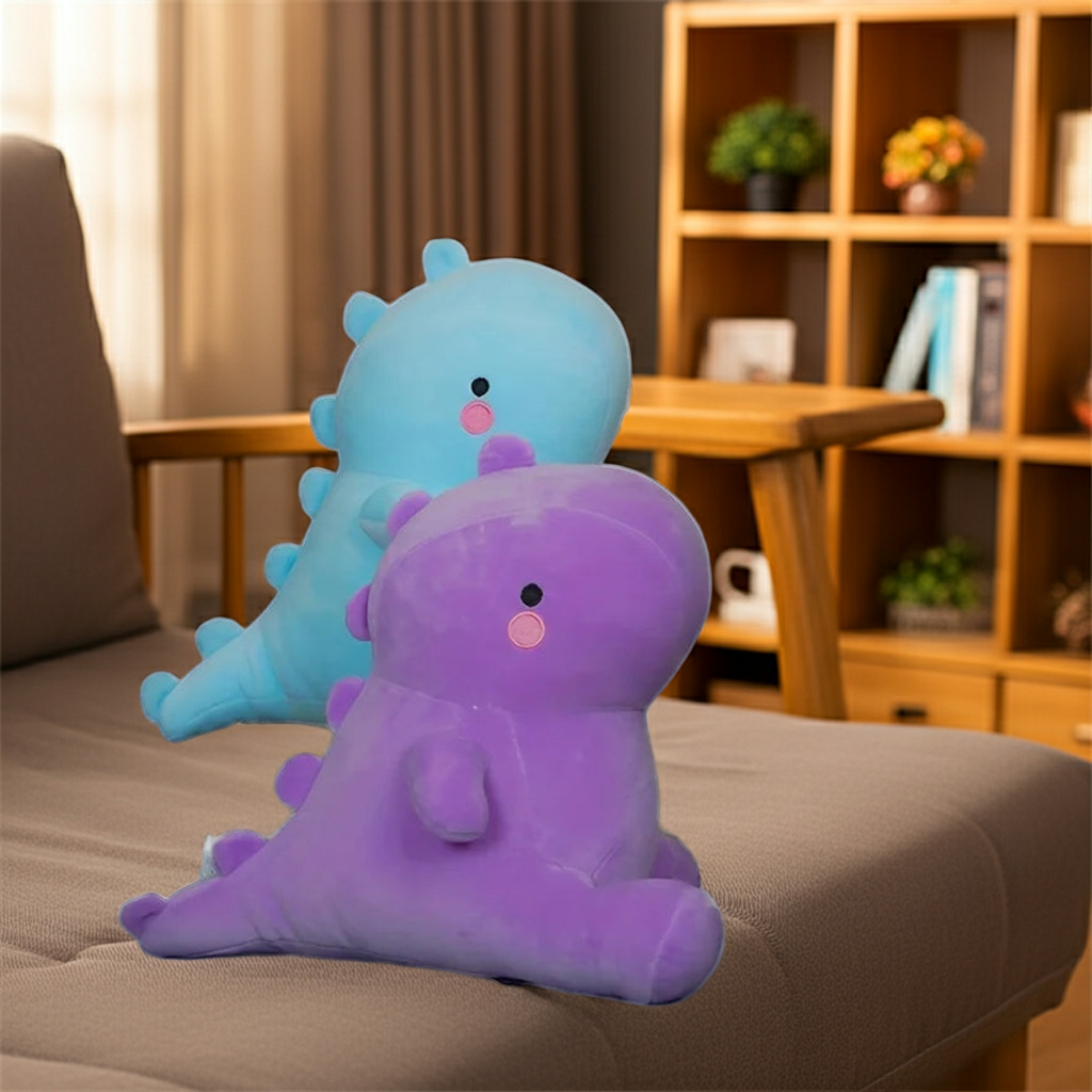 Dinossauro squishy ultra macio de 50cm, brinquedo de pelúcia da Zem Kids, ideal para alívio da ansiedade e conforto.