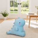 Dinossauro Squishy ultra macio de 50cm, brinquedo de pelúcia da Zem Kids, ideal para acolhimento e alívio da ansiedade.