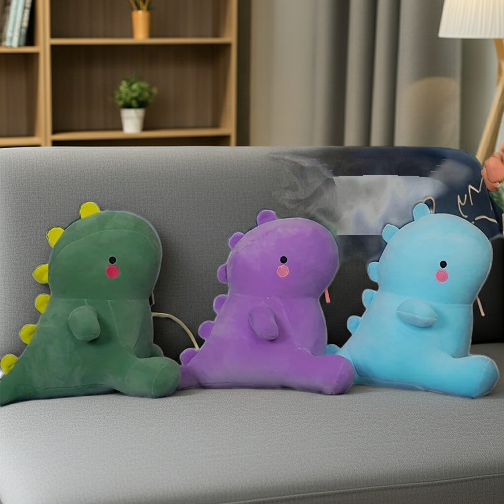 Dinossauro Squishy Ultra Macio de 50cm da Zem Kids, brinquedo de pelúcia para alívio de ansiedade e conforto.