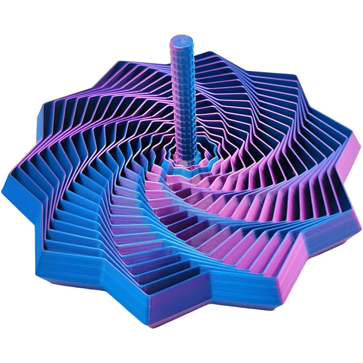 Brinquedo sensorial Estrela Sensorial 3D Hexa-Flow da Zem Kids, girador expansível anti-estresse em cores vibrantes