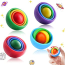 Giroscópio fidget sensorial Zem Kids 3D com esfera de foco para alívio de TDAH e ansiedade, brinquedo sensorial.