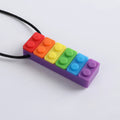 Colar Mordedor Sensorial em Silicone - Bloco Regulador para Autismo, TDAH e Ansiedade