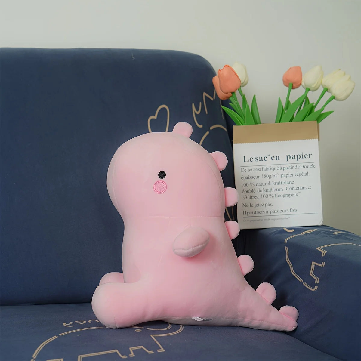 Dinossauro Squishy Ultra Macio (50cm) – Pelúcia de Acolhimento e Alívio da Ansiedade - Zem Kids
