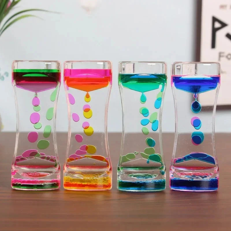 Ampulheta Líquida Sensorial Premium – Cronômetro Visual para Calma e Foco - Zem Kids
