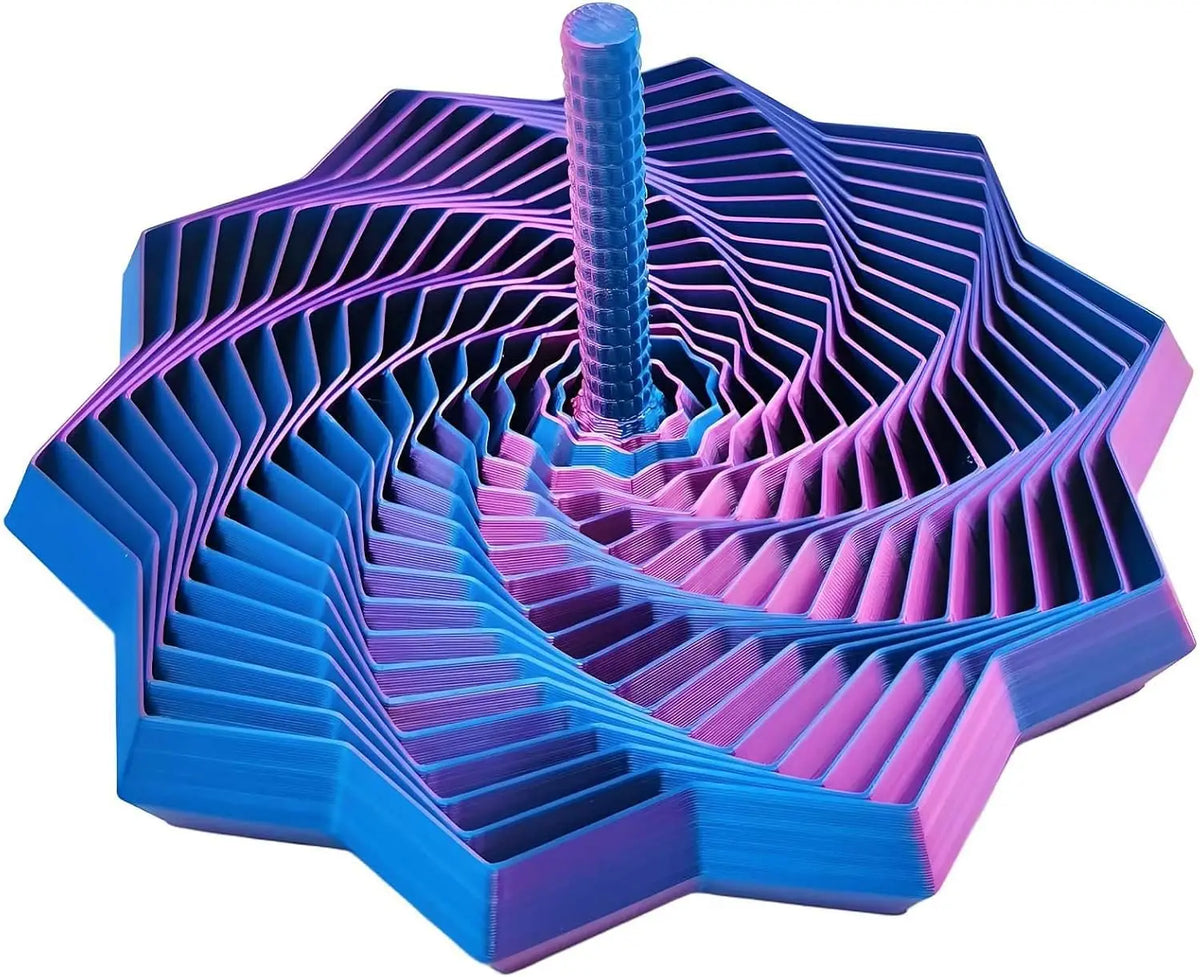 Brinquedo sensorial Estrela Sensorial 3D Hexa-Flow Zem Kids, girador expansível anti-estresse, com cores vibrantes e formato hexagonal