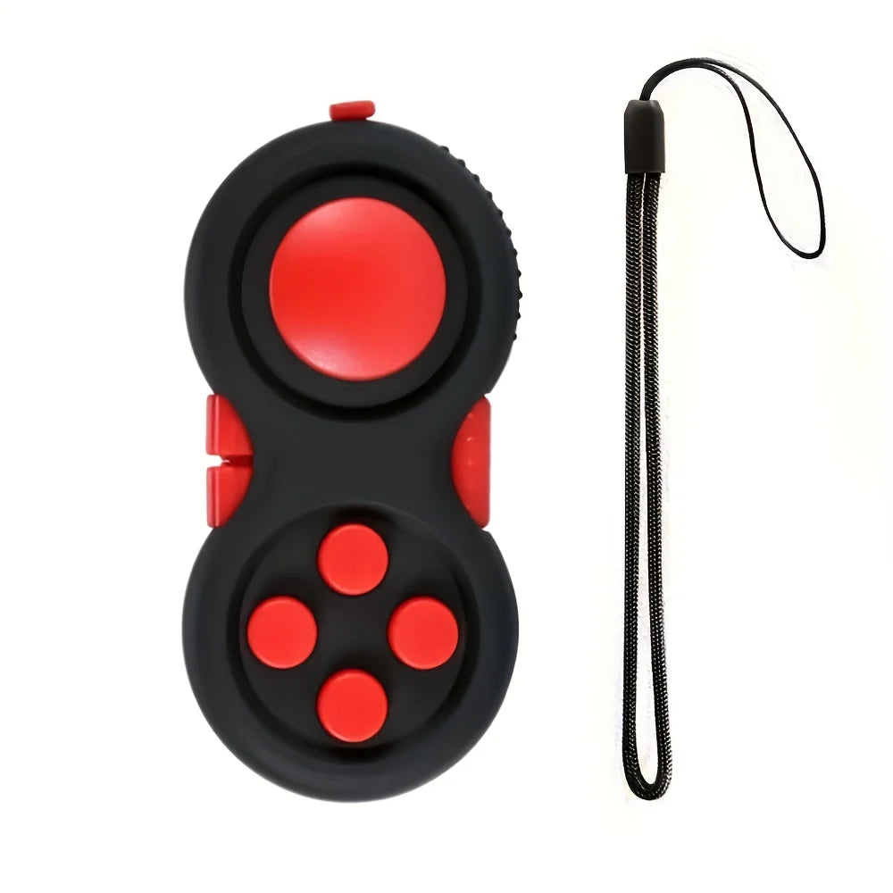 Controle Fidget Pad Retrô Zemkids com 8 funções, brinquedo sensorial antiestresse para foco e relaxamento.