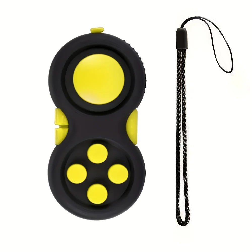 Controle Fidget Pad Retrô Zemkids, brinquedo sensorial antiestresse com 8 funções para foco e relaxamento.