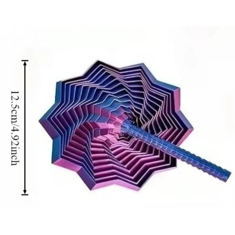 Brinquedo sensorial Estrela Sensorial 3D Hexa-Flow da Zem Kids, girador expansível anti-estresse com cores vibrantes