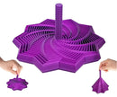 Brinquedo sensorial Estrela Sensorial 3D Hexa-Flow da Zem Kids, girador expansível anti-estresse com cores vibrantes.