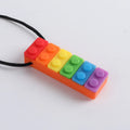 Colar Mordedor Sensorial em Silicone - Bloco Regulador para Autismo, TDAH e Ansiedade