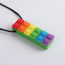Colar Mordedor Sensorial em Silicone - Bloco Regulador para Autismo, TDAH e Ansiedade