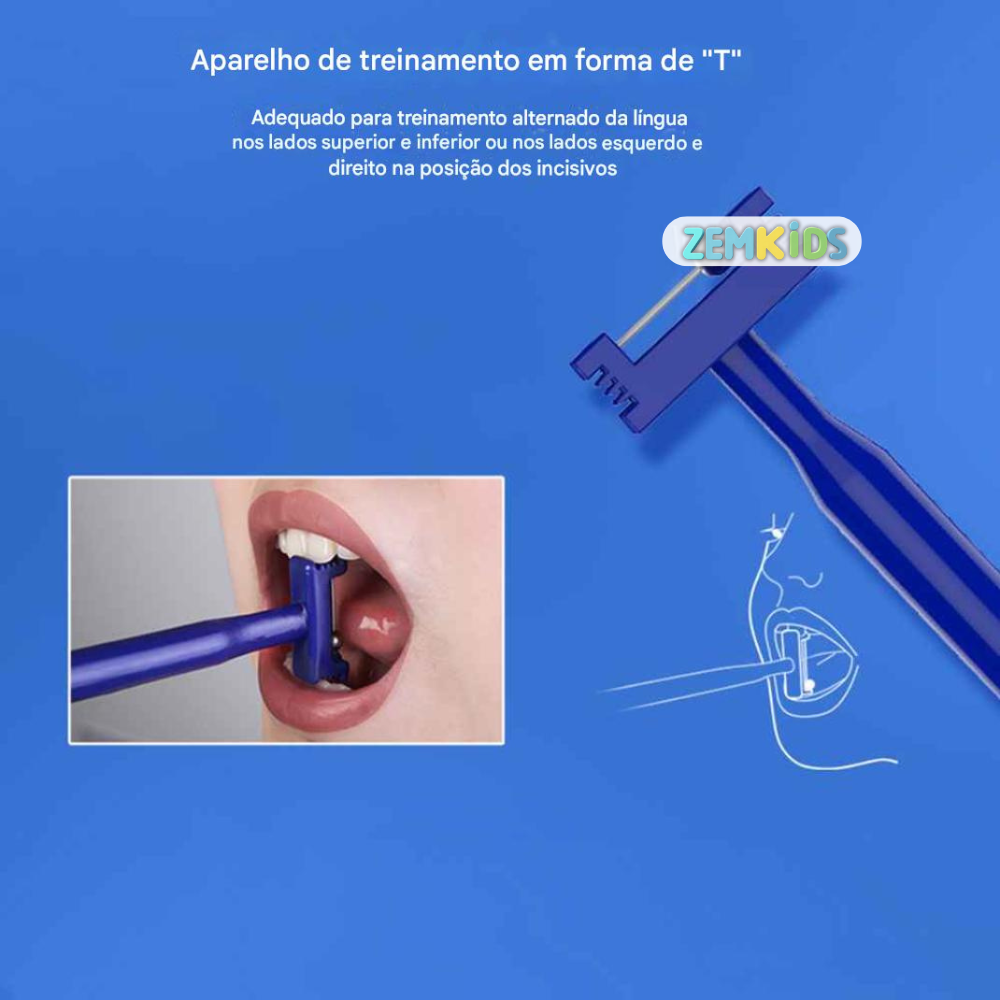 Kit Fonoaudiológico de Treinamento da Língua – Exercitador de Força e Dicção (4 Peças) - Zem Kids