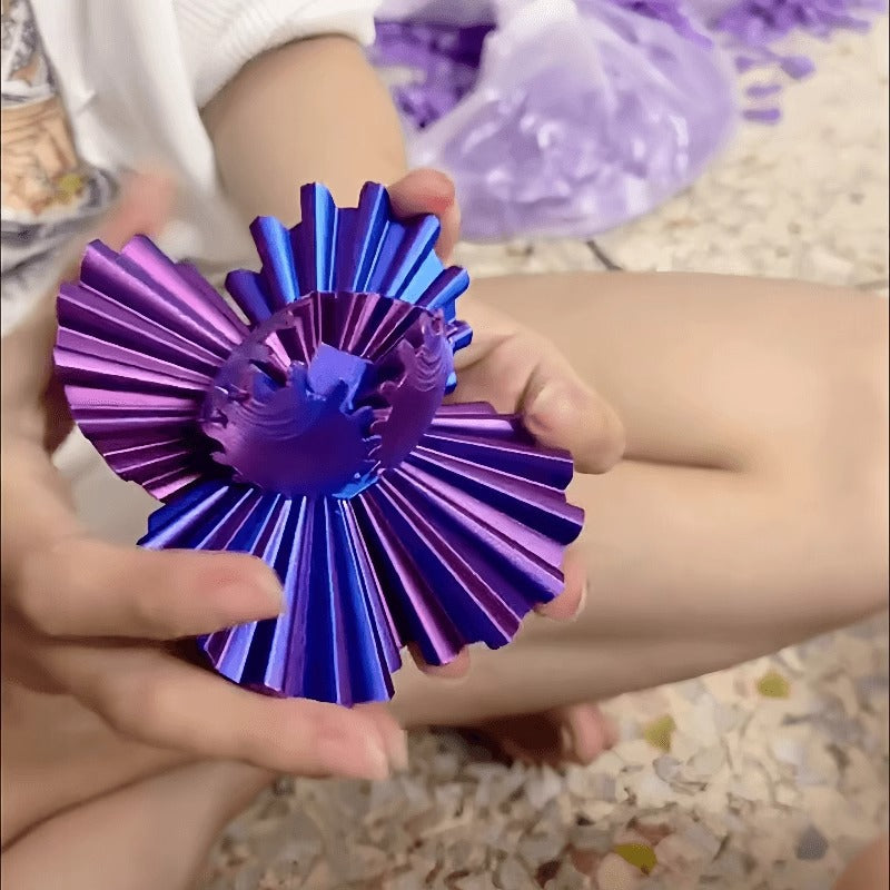 Bola de Engrenagem 3D Articulada: Fidget Toy Giratório e Anti-estresse