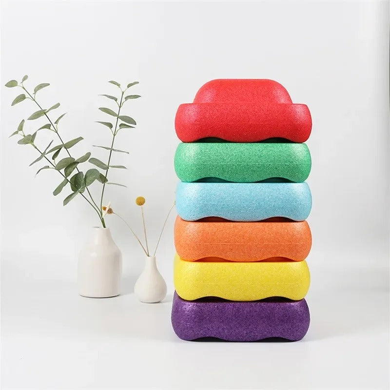 Kit Pedras de Equilíbrio Sensoriais Zem Kids – Kit Aventura e Coordenação (PVC Macio) - Zem Kids