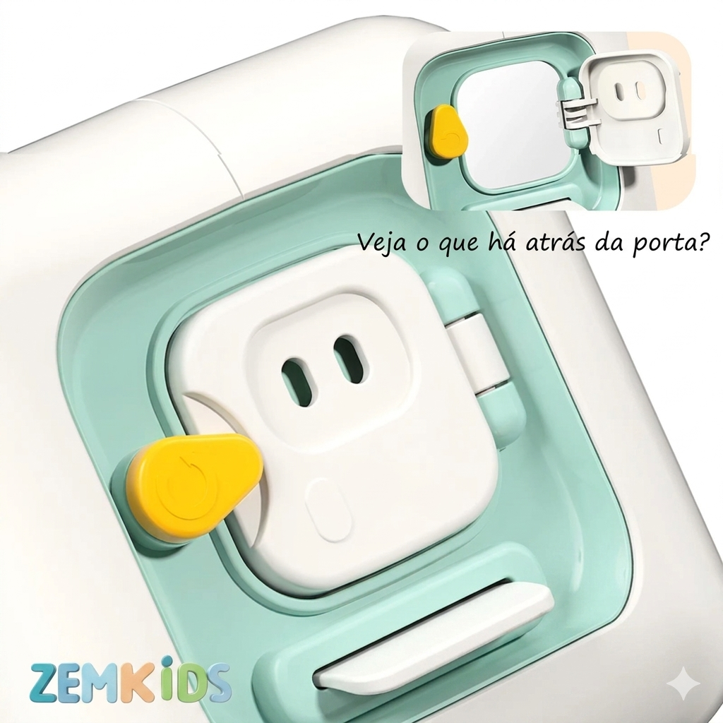 Cubo sensorial Montessori 6 em 1 da Zem Kids, brinquedo educativo portátil para estimular habilidades motoras e sensoriais do bebê