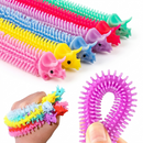 Kit com 6 cordas elásticas sensoriais da Zem Kids para alívio de estresse e autorregulação tátil, ideal para brinquedos terapêuticos.