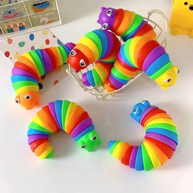 Lesma Articulada Sensorial ASMR – Brinquedo Fidget Flexível Zem Kids - Zem Kids