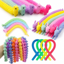 Kit com 6 cordas elásticas sensoriais da Zem Kids para alívio de estresse e autorregulação tátil, brinquedo sensorial para crianças.