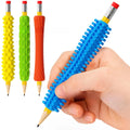 Capinhas Sensoriais de Silicone Texturizado para Lápis: Suporte Ergonômico Fidget Toy para TDAH e Autismo (Kit 4 Unidades)