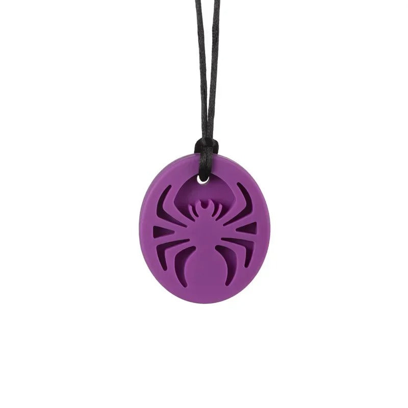 Colar Sensorial Circular Spider – Mordedor de Silicone para Foco e Alívio da Ansiedade - Zem Kids