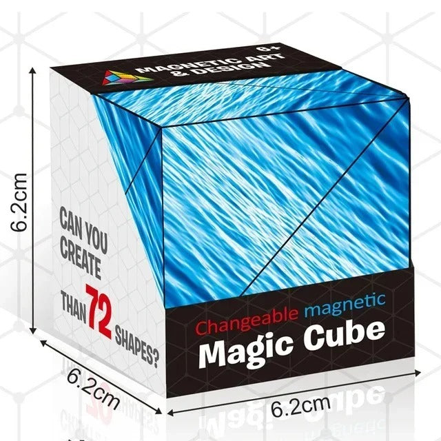 Cubo Mágico Magnético Infinito 3D: Quebra-Cabeça Geométrico e Fidget Toy Anti-estresse