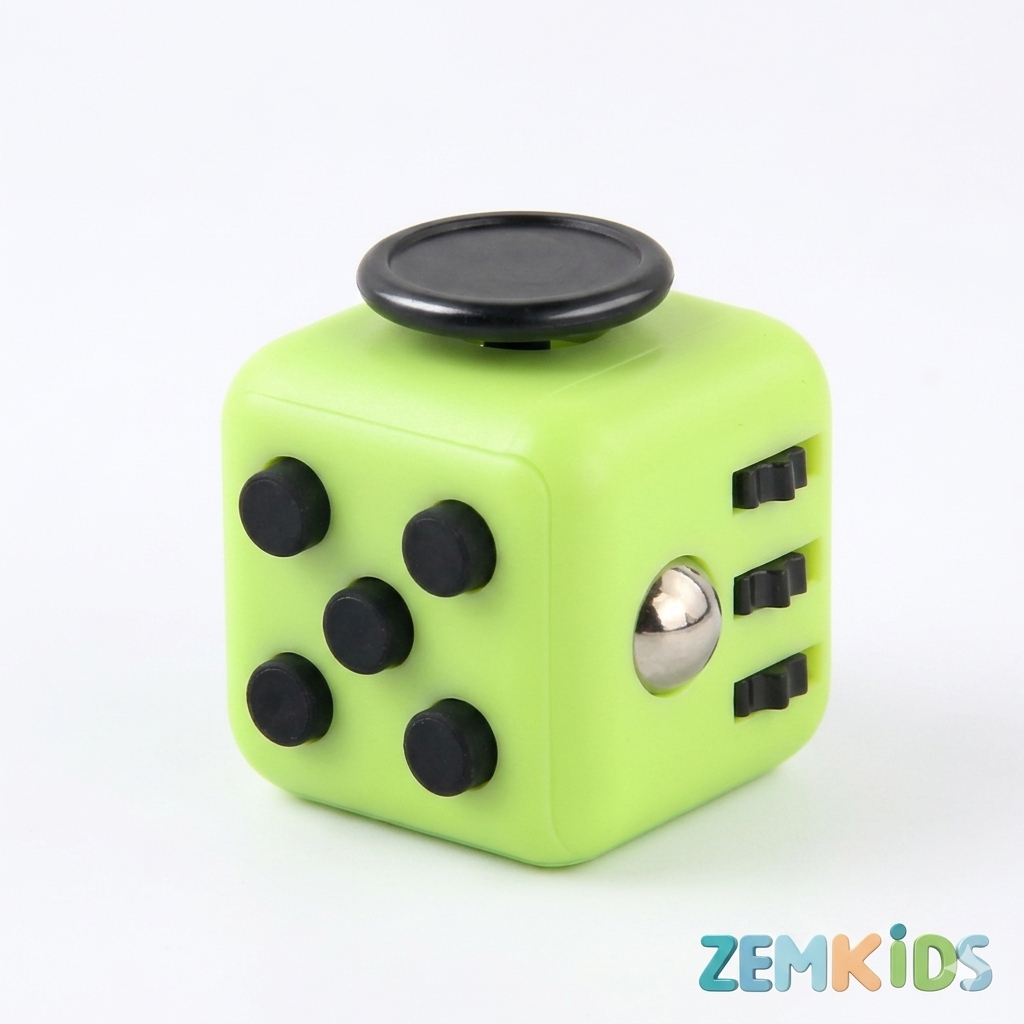 Cubo de regulação sensorial ZemKids, brinquedo antiestresse para estimular emoções e foco, ideal para crianças com autismo.