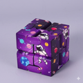Cubo Infinito de Alta Resistência da Zem Kids, brinquedo fidget roxo de ABS para foco, TDAH e alívio da ansiedade.