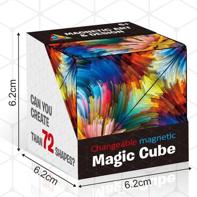 Cubo Mágico Magnético Infinito 3D: Quebra-Cabeça Geométrico e Fidget Toy Anti-estresse