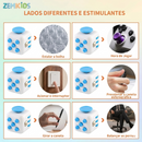 Cubo de regulação sensorial ZemKids, brinquedo antiestresse com cores vibrantes e diferentes texturas para estímulo sensorial.