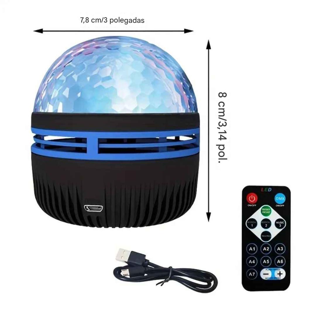 Luminária Projetora Aurora RGB – Abajur Inteligente e Projetor de Galáxia 2 em 1 - Zem Kids