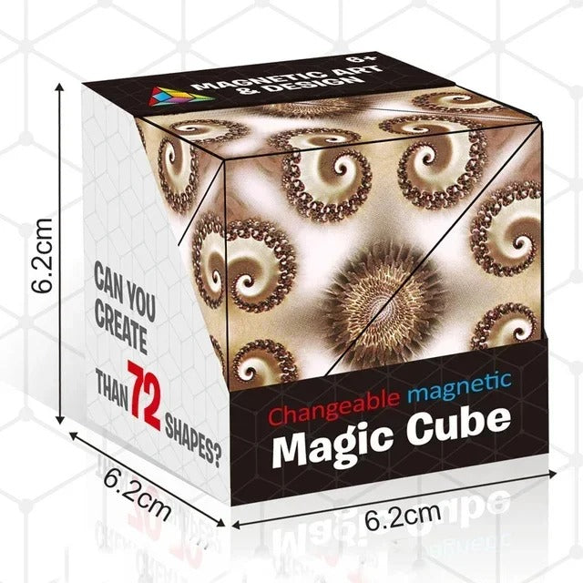 Cubo Mágico Magnético Infinito 3D: Quebra-Cabeça Geométrico e Fidget Toy Anti-estresse