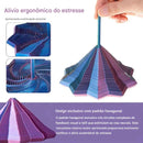 Brinquedo sensorial Estrela Sensorial 3D Hexa-Flow da Zem Kids, girador expansível anti-estresse com design colorido e texturas variadas.