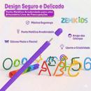 Kit com 8 varetas sensoriais Zem Kids para aliviar ansiedade, estresse e skin picking, com textura ASMR silenciosa para foco.