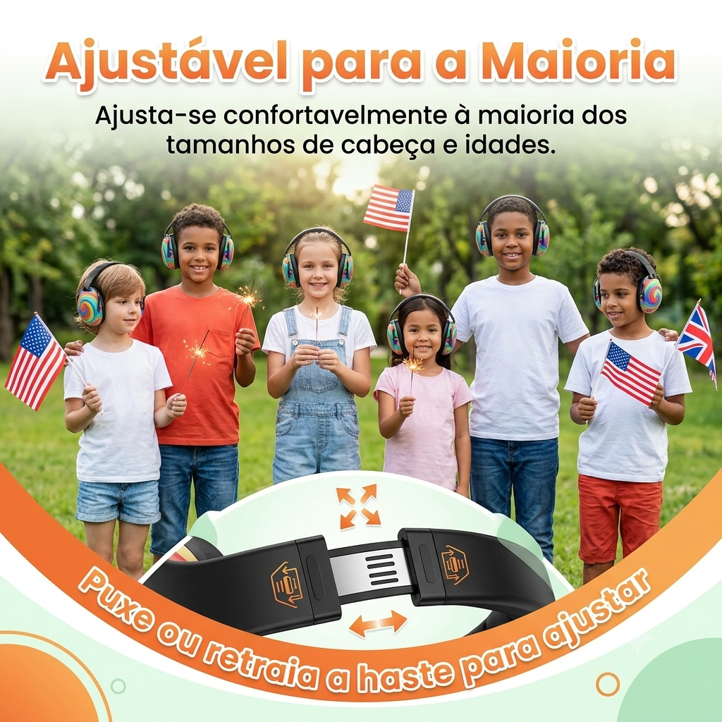Protetor auditivo infantil Zem Kids, fone abafador de som para crianças, brinquedo sensorial com proteção contra ruído